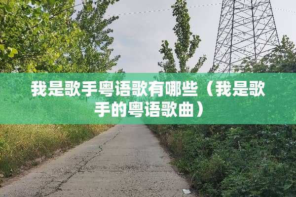 我是歌手粤语歌有哪些（我是歌手的粤语歌曲）