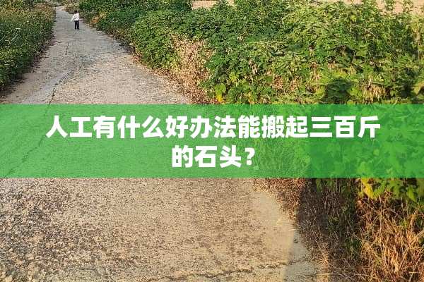 人工有什么好办法能搬起三百斤的石头？