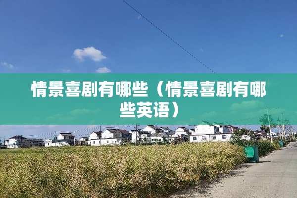 情景喜剧有哪些（情景喜剧有哪些英语）