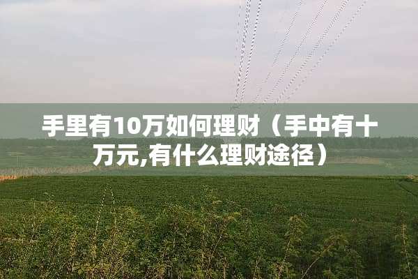 手里有10万如何理财（手中有十万元,有什么理财途径）