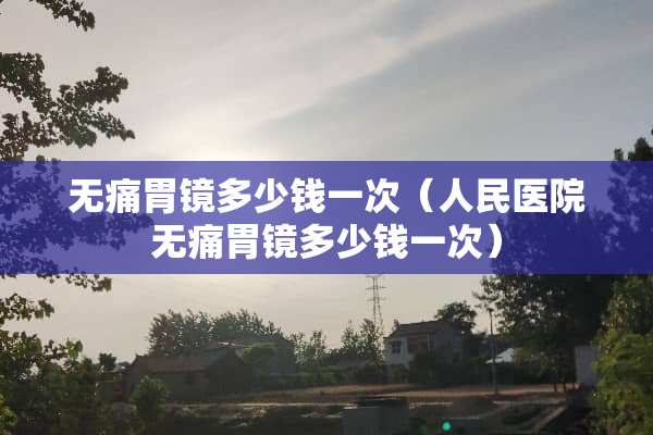 无痛胃镜多少钱一次（人民医院无痛胃镜多少钱一次）