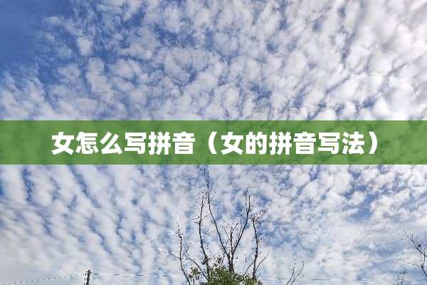 女怎么写拼音（女的拼音写法）