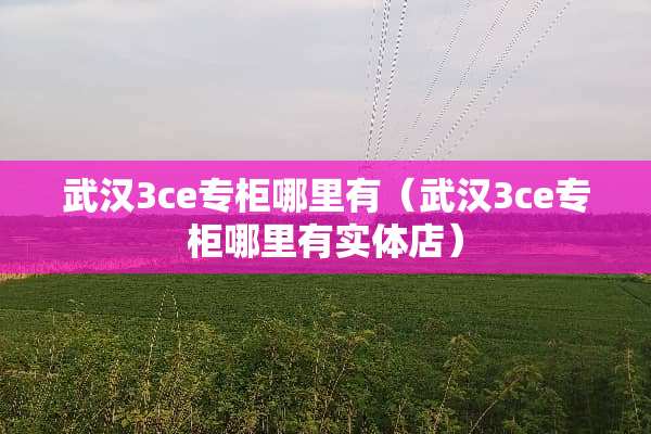 武汉3ce专柜哪里有（武汉3ce专柜哪里有实体店）