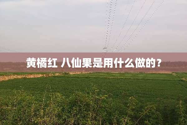 黄橘红 八仙果是用什么做的？