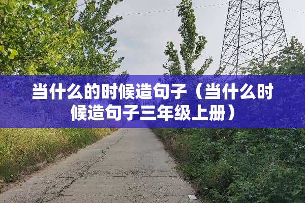 当什么的时候造句子（当什么时候造句子三年级上册）
