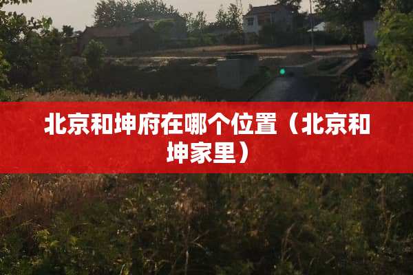 北京和坤府在哪个位置（北京和坤家里）