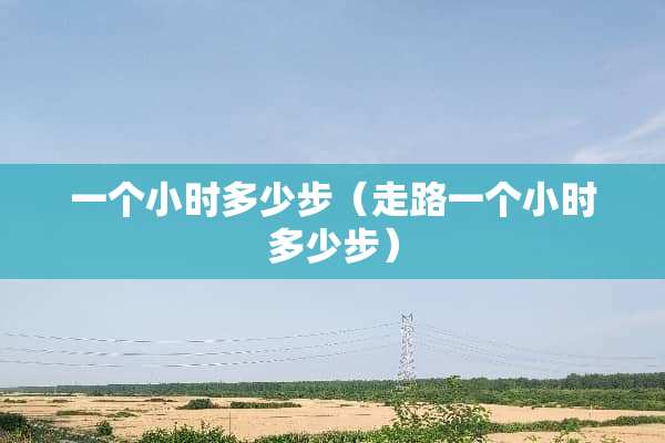 一个小时多少步（走路一个小时多少步）