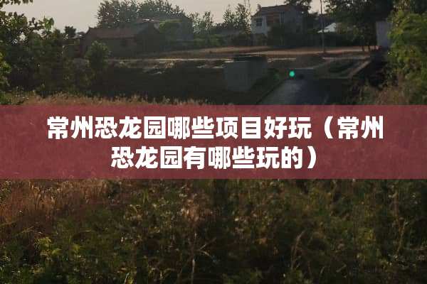 常州恐龙园哪些项目好玩（常州恐龙园有哪些玩的）
