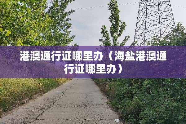 港澳***哪里办（海盐港澳***哪里办）