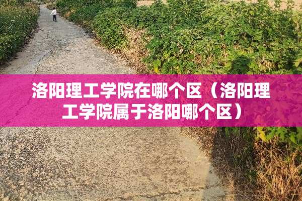 洛阳理工学院在哪个区（洛阳理工学院属于洛阳哪个区）