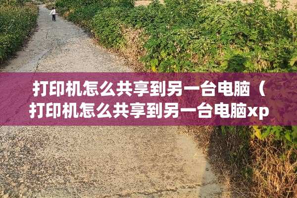 打印机怎么共享到另一台电脑（打印机怎么共享到另一台电脑xp）