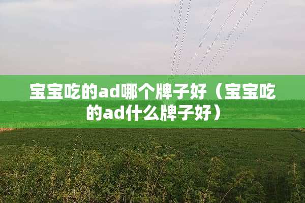 宝宝吃的ad哪个牌子好（宝宝吃的ad什么牌子好）