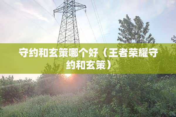 守约和玄策哪个好（王者荣耀守约和玄策）