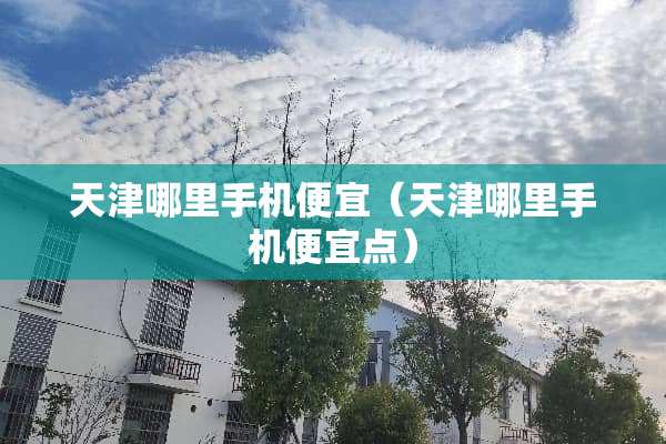 天津哪里手机便宜（天津哪里手机便宜点）