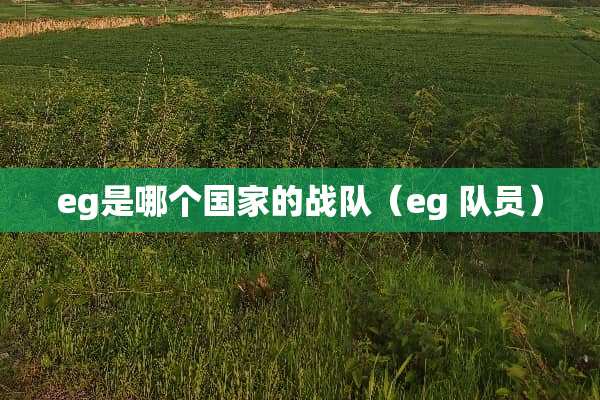 eg是哪个国家的战队（eg 队员）