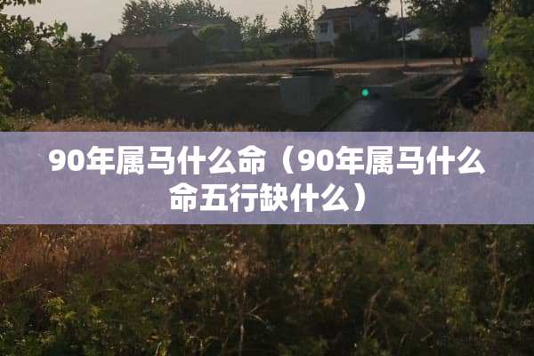 90年属马什么命（90年属马什么命五行缺什么）