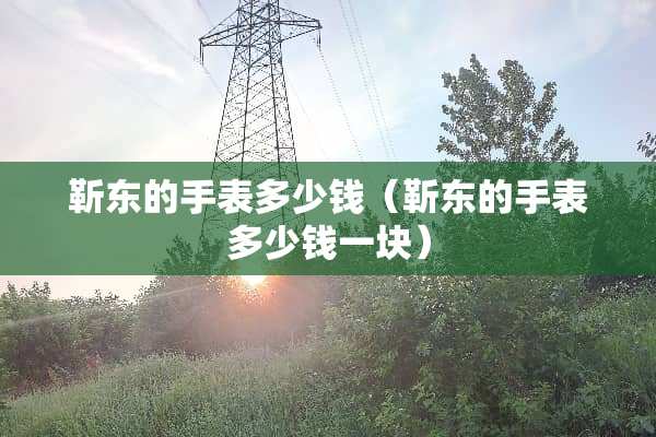 靳东的手表多少钱（靳东的手表多少钱一块）