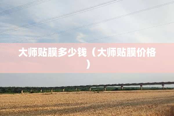 大师贴膜多少钱（大师贴膜价格）