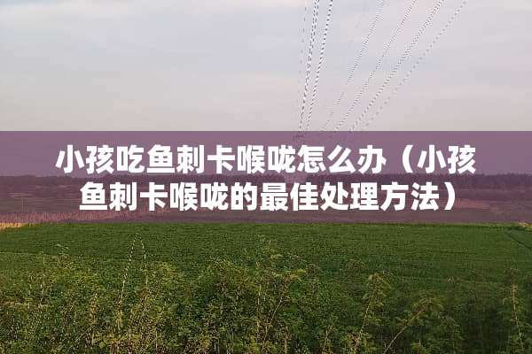 小孩吃鱼刺卡喉咙怎么办（小孩鱼刺卡喉咙的最佳处理方法）