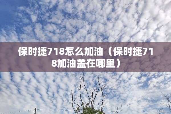 保时捷718怎么加油（保时捷718加油盖在哪里）