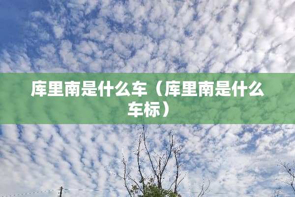 库里南是什么车（库里南是什么车标）