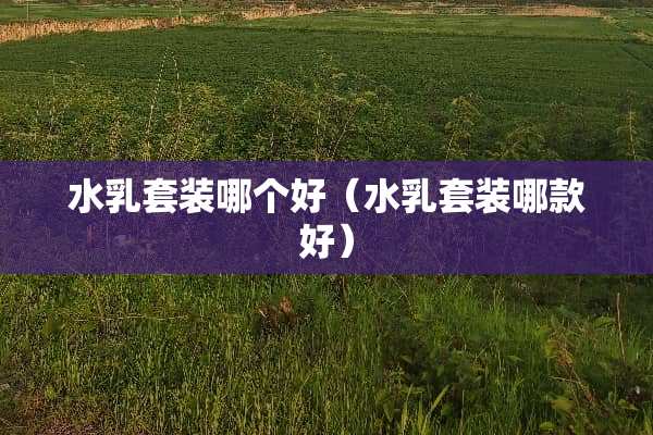 水*套装哪个好（水*套装哪款好）