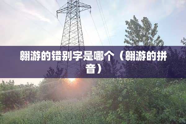 翱游的***是哪个（翱游的拼音）