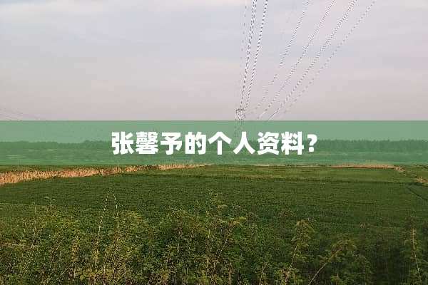 张馨予的个人资料？