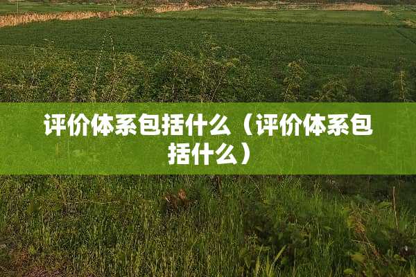 评价体系包括什么（评价体系包括什么）
