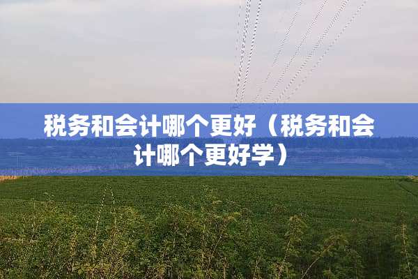 税务和会计哪个更好（税务和会计哪个更好学）