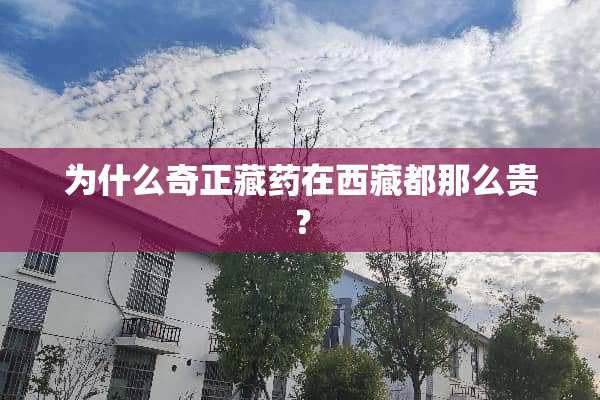 为什么奇正藏药在西藏都那么贵？