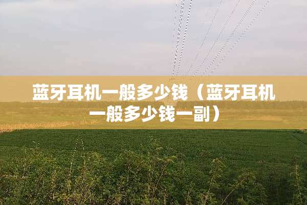 蓝牙耳机一般多少钱（蓝牙耳机一般多少钱一副）