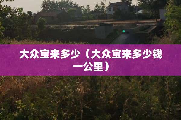 大众宝来多少（大众宝来多少钱一公里）