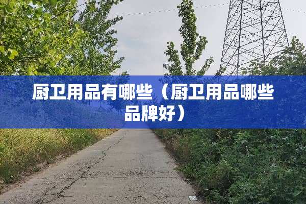 厨卫用品有哪些（厨卫用品哪些品牌好）