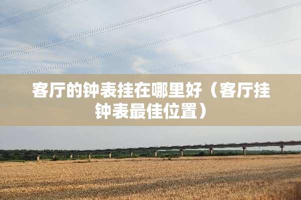 客厅的钟表挂在哪里好（客厅挂钟表最佳位置）