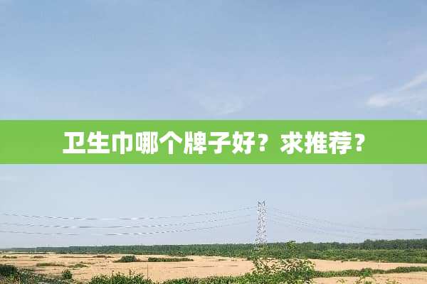 卫生巾哪个牌子好？求推荐？
