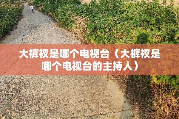 大裤衩是哪个电视台（大裤衩是哪个电视台的主持人）