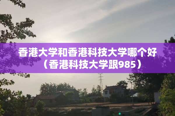 香港大学和香港科技大学哪个好（香港科技大学跟985）