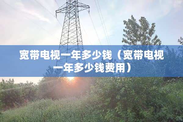 宽带电视一年多少钱（宽带电视一年多少钱费用）