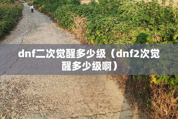 dnf二次觉醒多少级（dnf2次觉醒多少级啊）