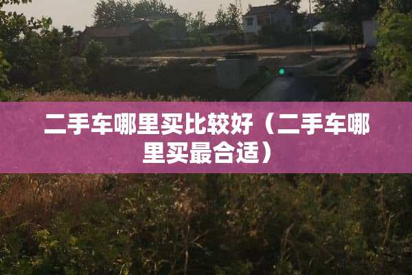 二手车哪里买比较好（二手车哪里买最合适）