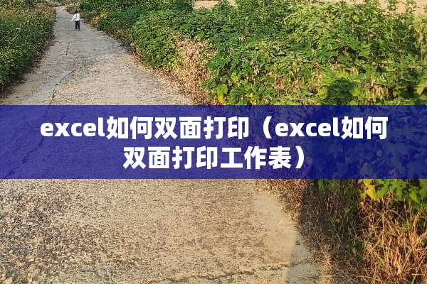 excel如何双面打印（excel如何双面打印工作表）