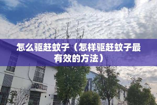 怎么驱赶蚊子（怎样驱赶蚊子最有效的方法）