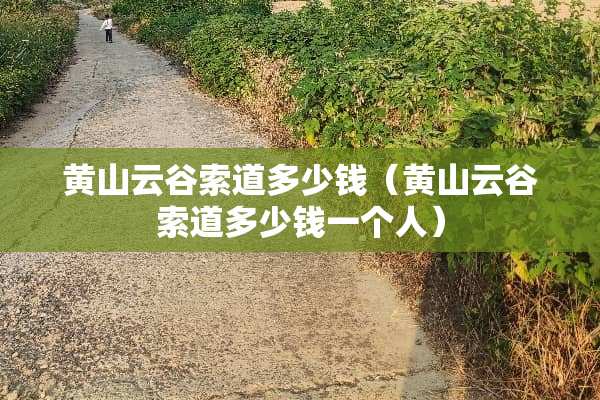 黄山云谷索道多少钱（黄山云谷索道多少钱一个人）