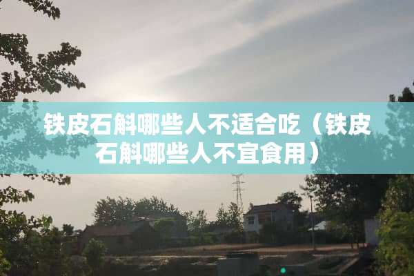 铁皮石斛哪些人不适合吃（铁皮石斛哪些人不宜食用）