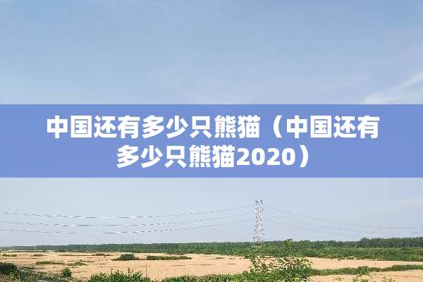 中国还有多少只熊猫（中国还有多少只熊猫2020）