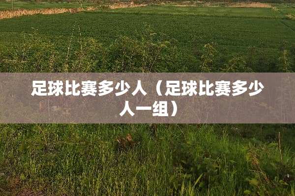 **比赛多少人（**比赛多少人一组）