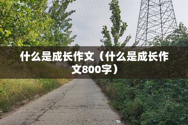 什么是成长作文（什么是成长作文800字）