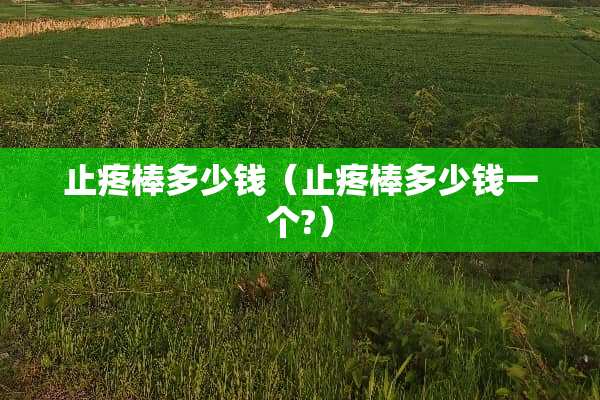 止疼棒多少钱（止疼棒多少钱一个?）