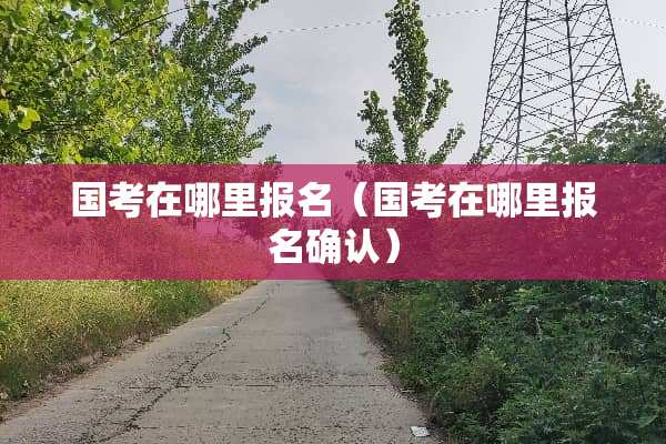 国考在哪里报名（国考在哪里报名确认）
